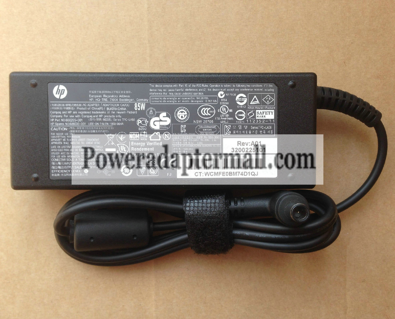 85W 19.5V 4.36A HP t620 666265-001 688030-001 power AC Adapter